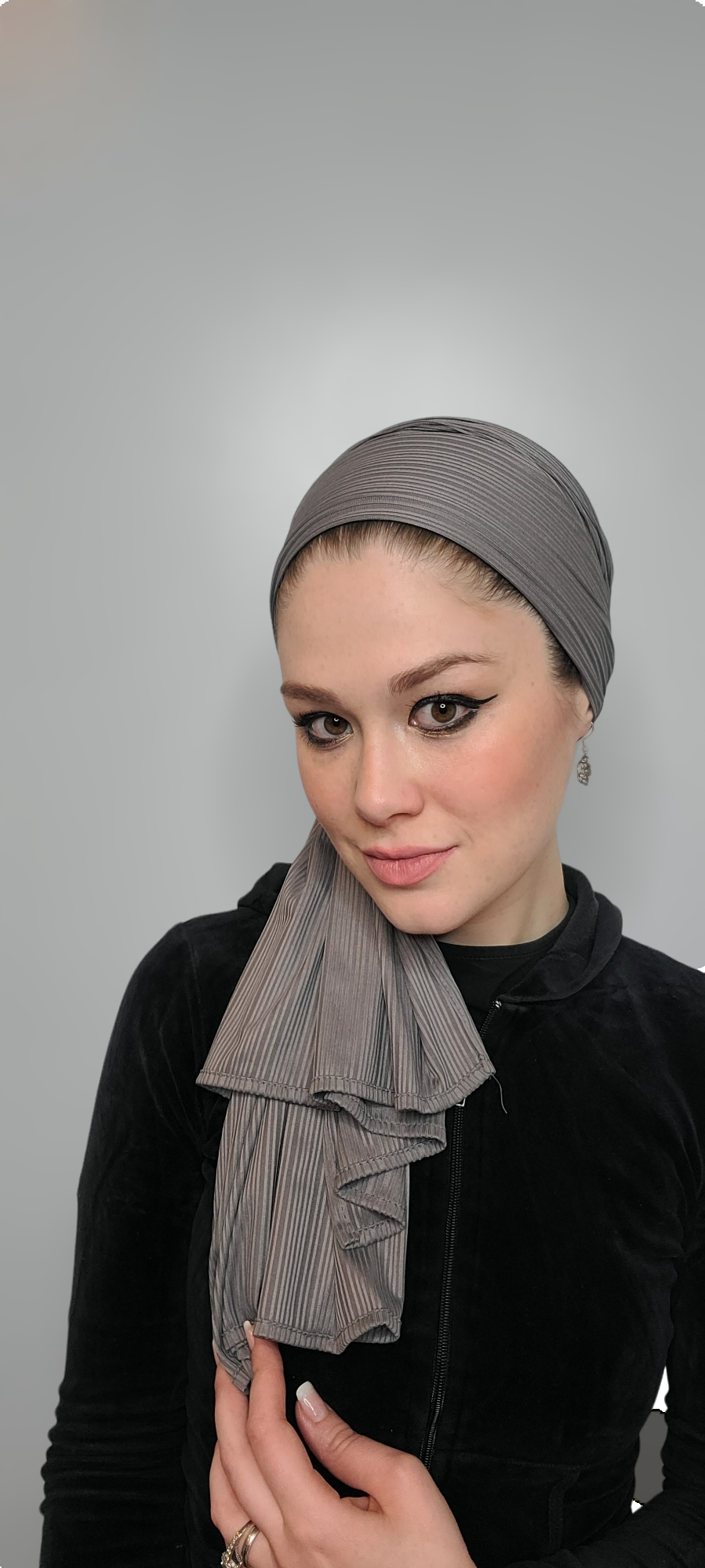 Solid Lined Jersey Long Scarf - Keter Hayofi Mitpachot