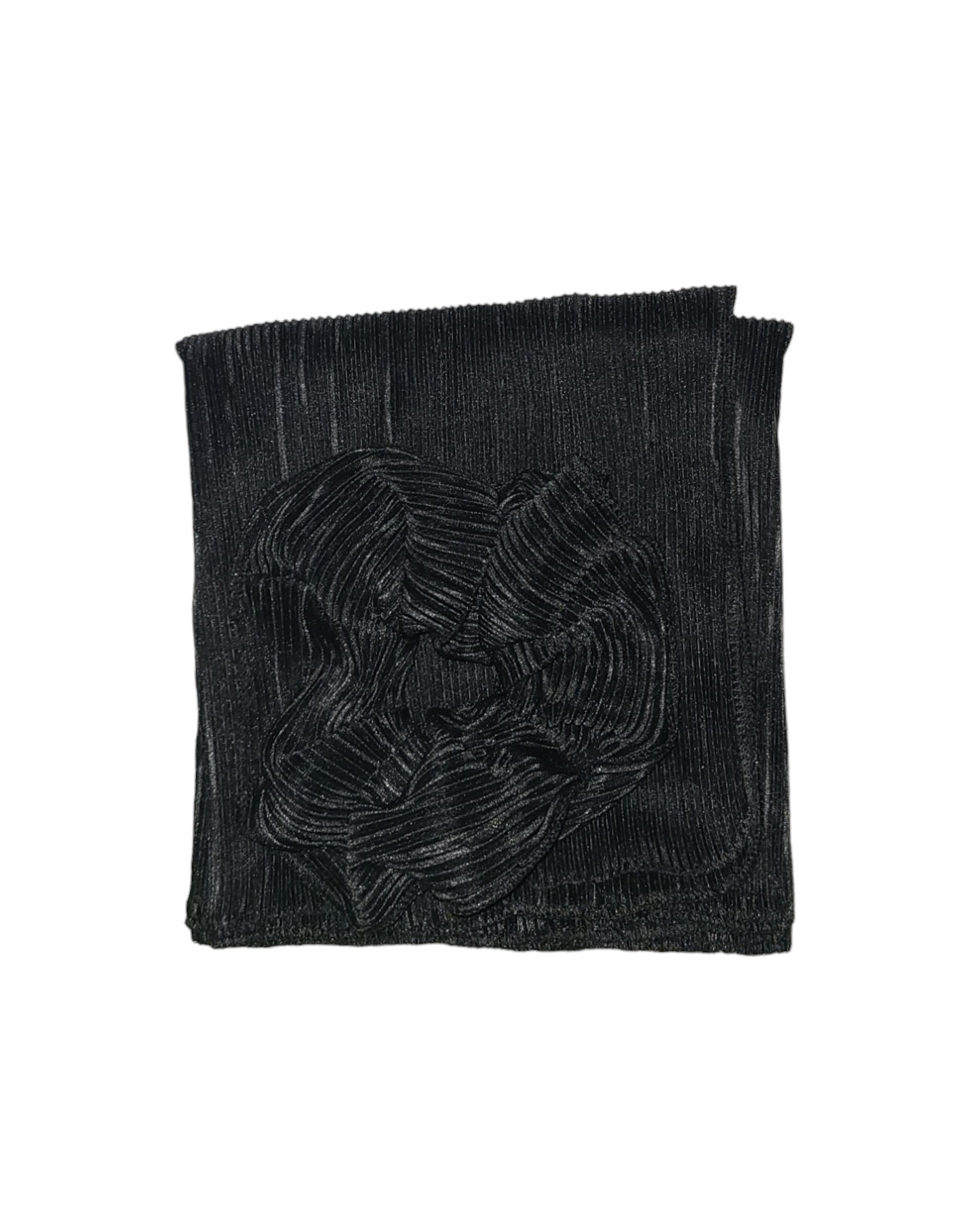 Elegant Pleated Long Scarf with Scrunchie - Keter Hayofi Mitpachot