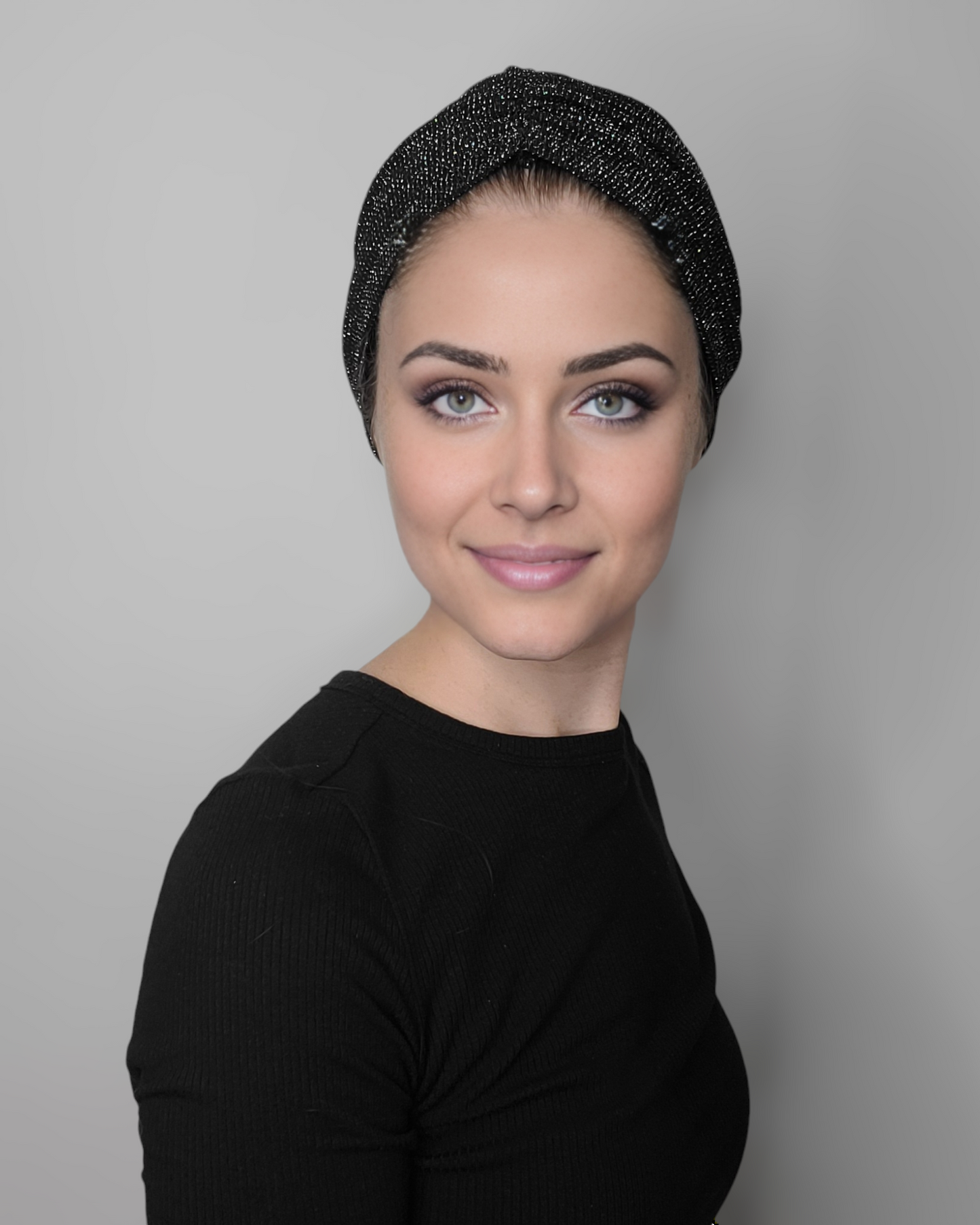 Avigail Lahiani Black Pretied Turban