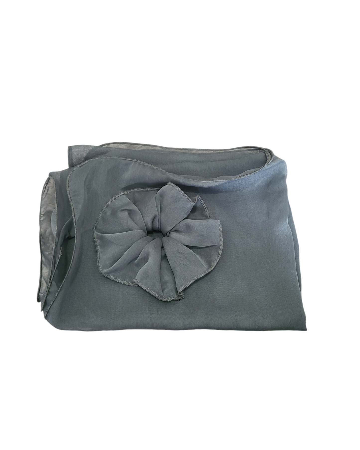 Elegant Solid Scarf With Ruffles