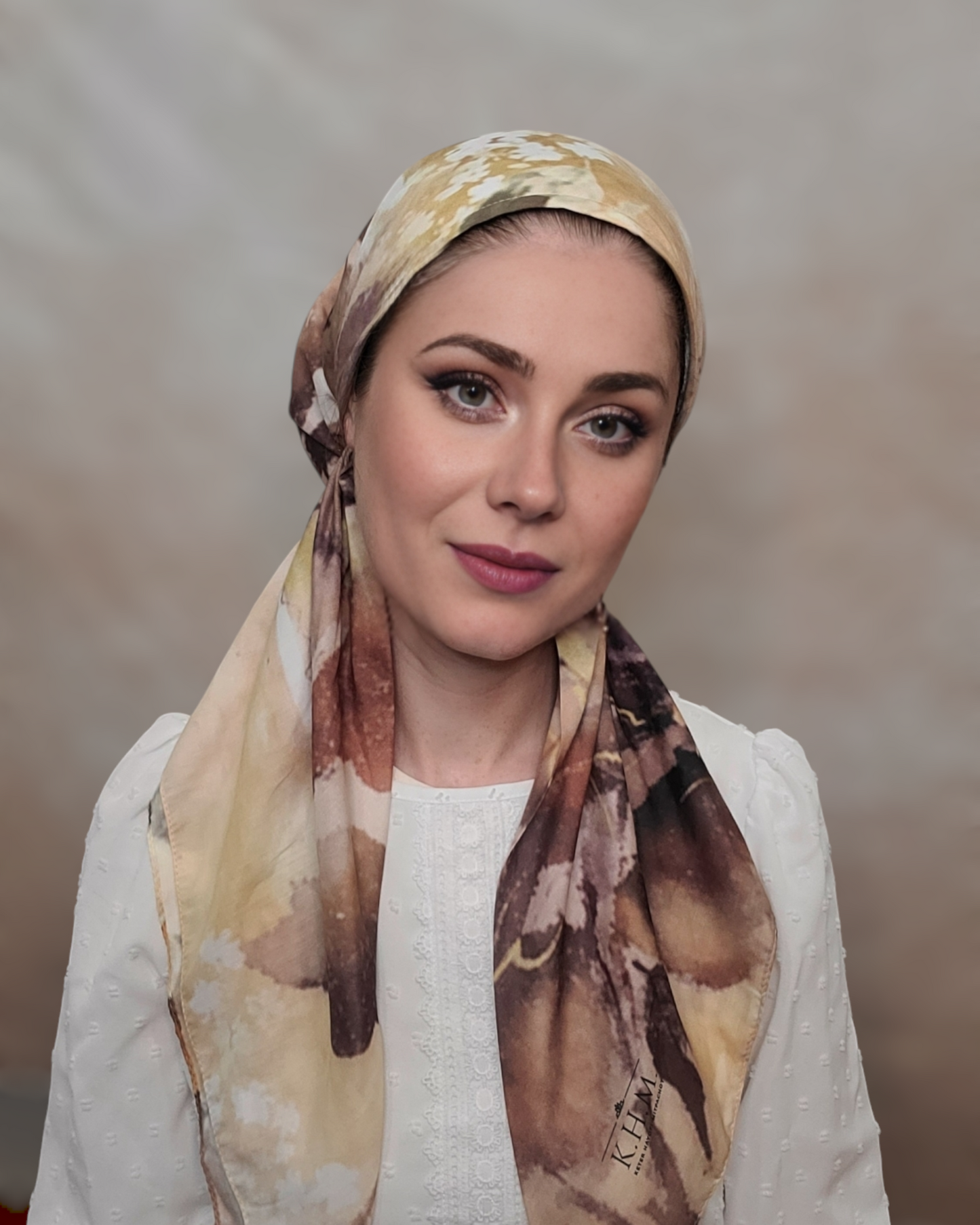 Golden Petals Versatile Scarf