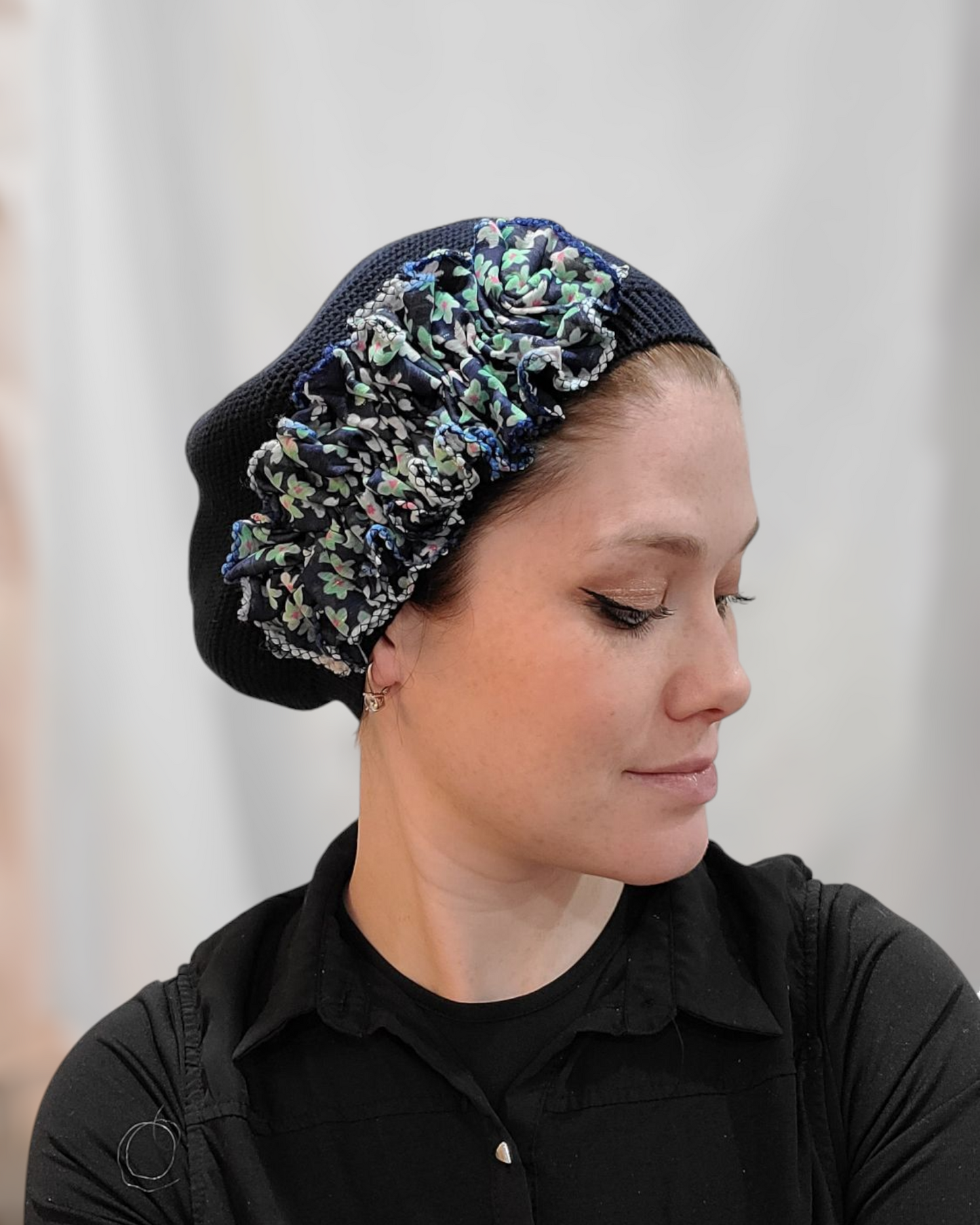 Large Size Navy Blue French Beret - Keter Hayofi Mitpachot