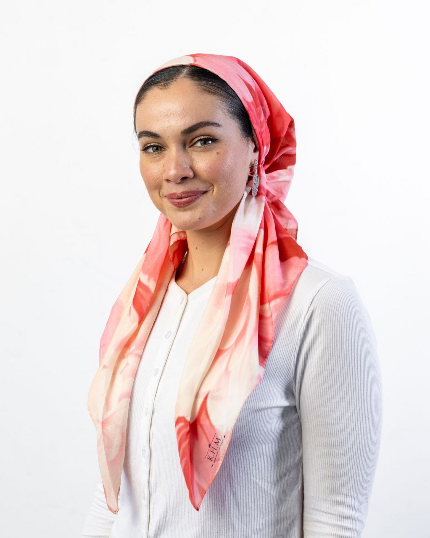 Blush Peonies Square Scarf - Keter Hayofi Mitpachot