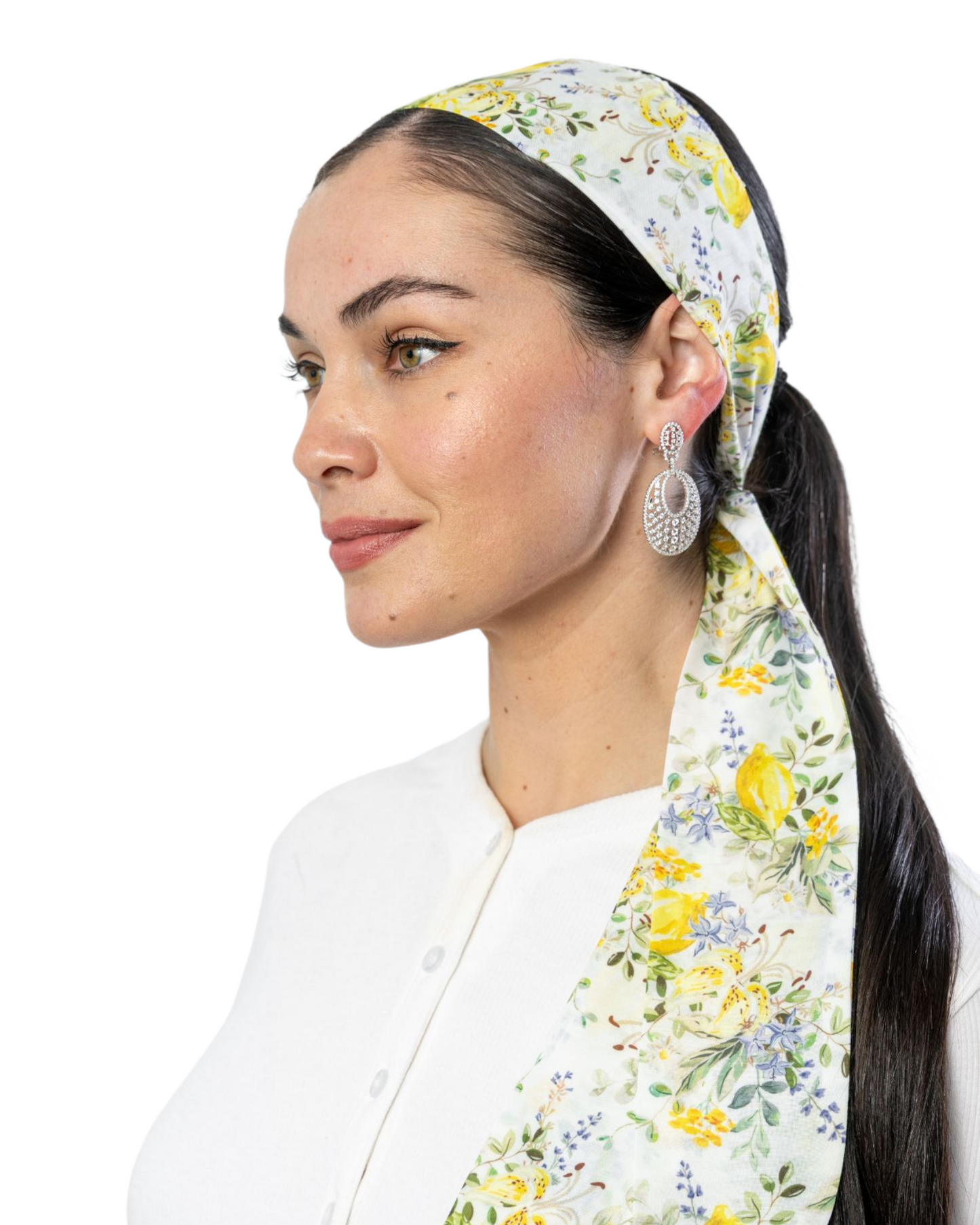 Lemon-Lillies Headband Scarf - Keter Hayofi Mitpachot