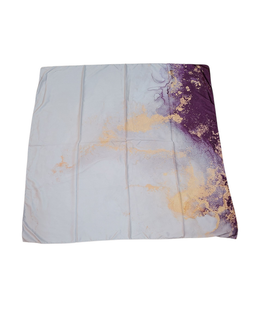 Purple Royale Satin Square Scarf