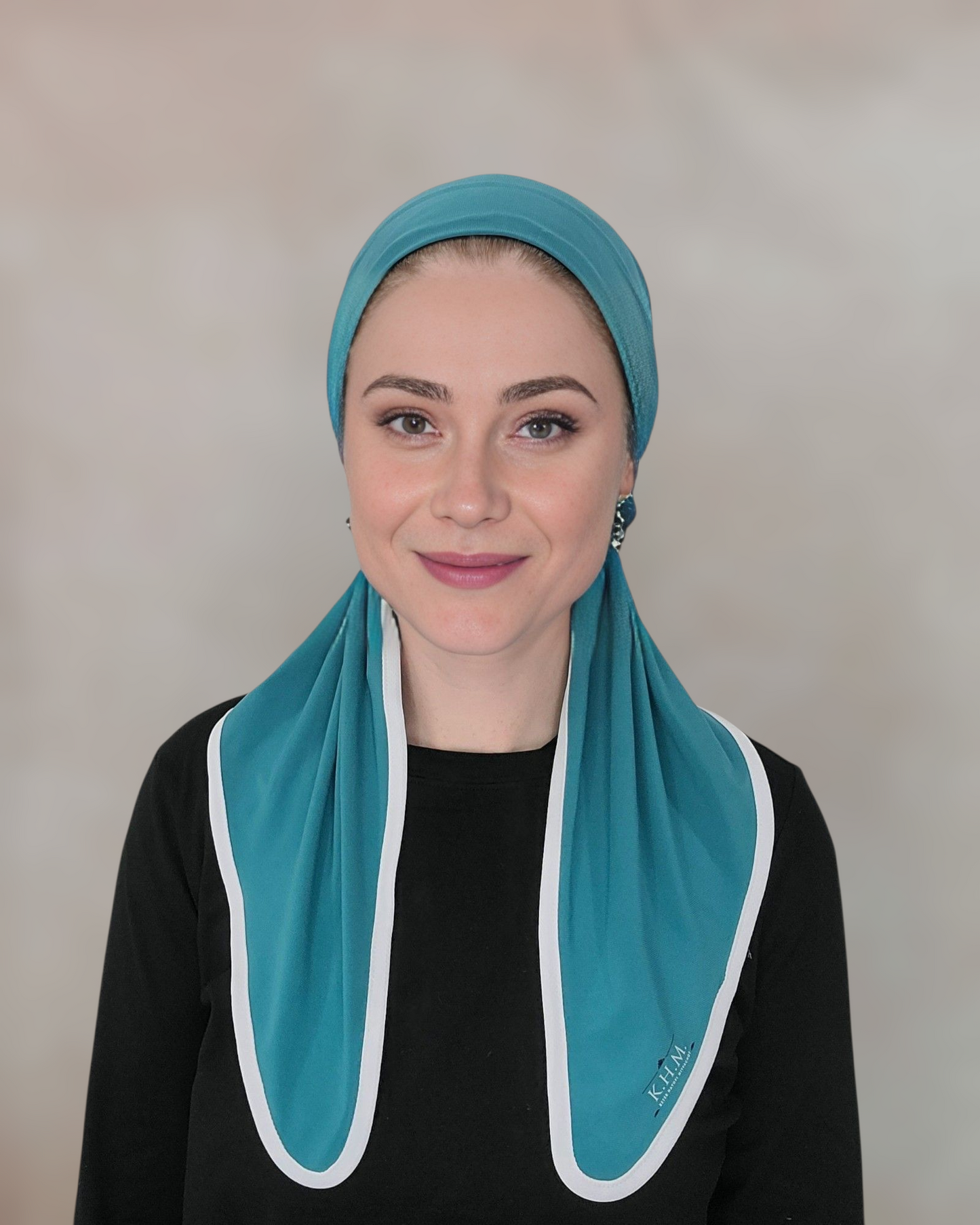 Swimming Pretied Scarf With Shorter Tails - Keter Hayofi Mitpachot