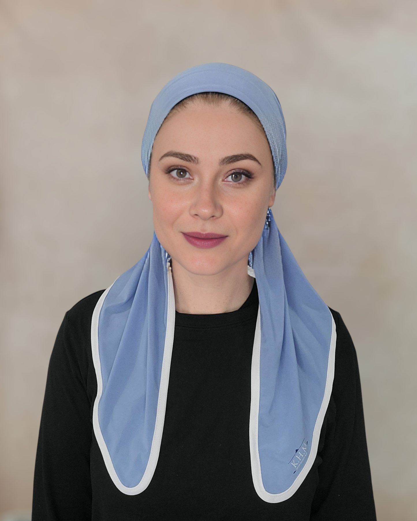 Swimming Pretied Scarf With Shorter Tails - Keter Hayofi Mitpachot