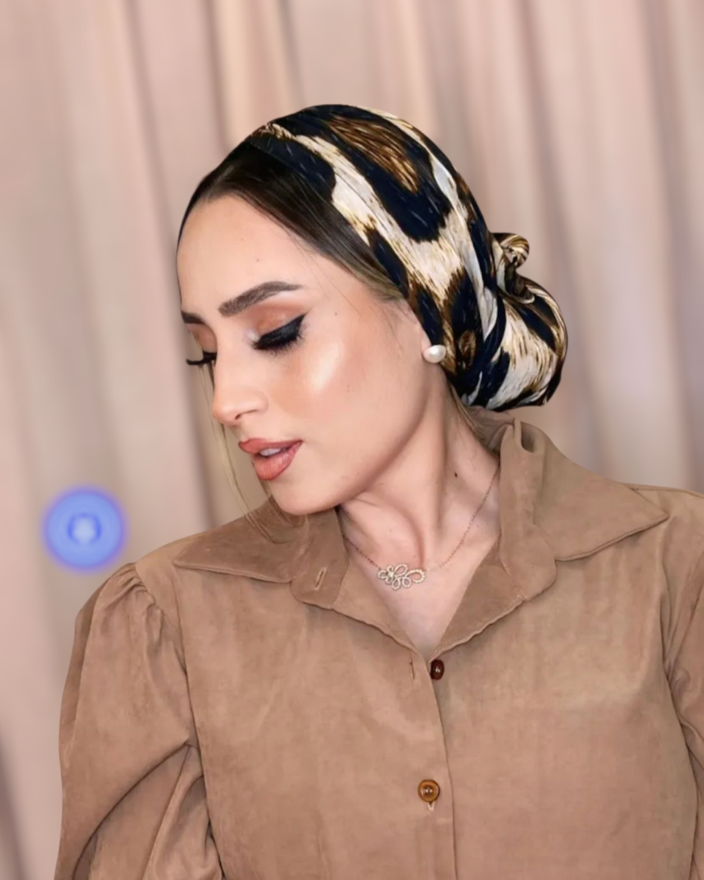 Avigail Lahiani Leopard Print Pretied Turban - Keter Hayofi Mitpachot