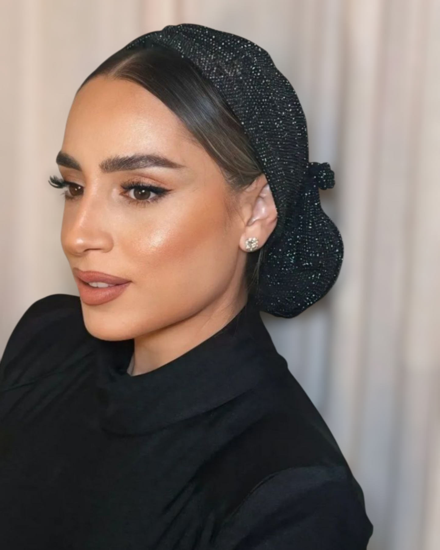 Avigail Lahiani Black Pretied Turban - Keter Hayofi Mitpachot