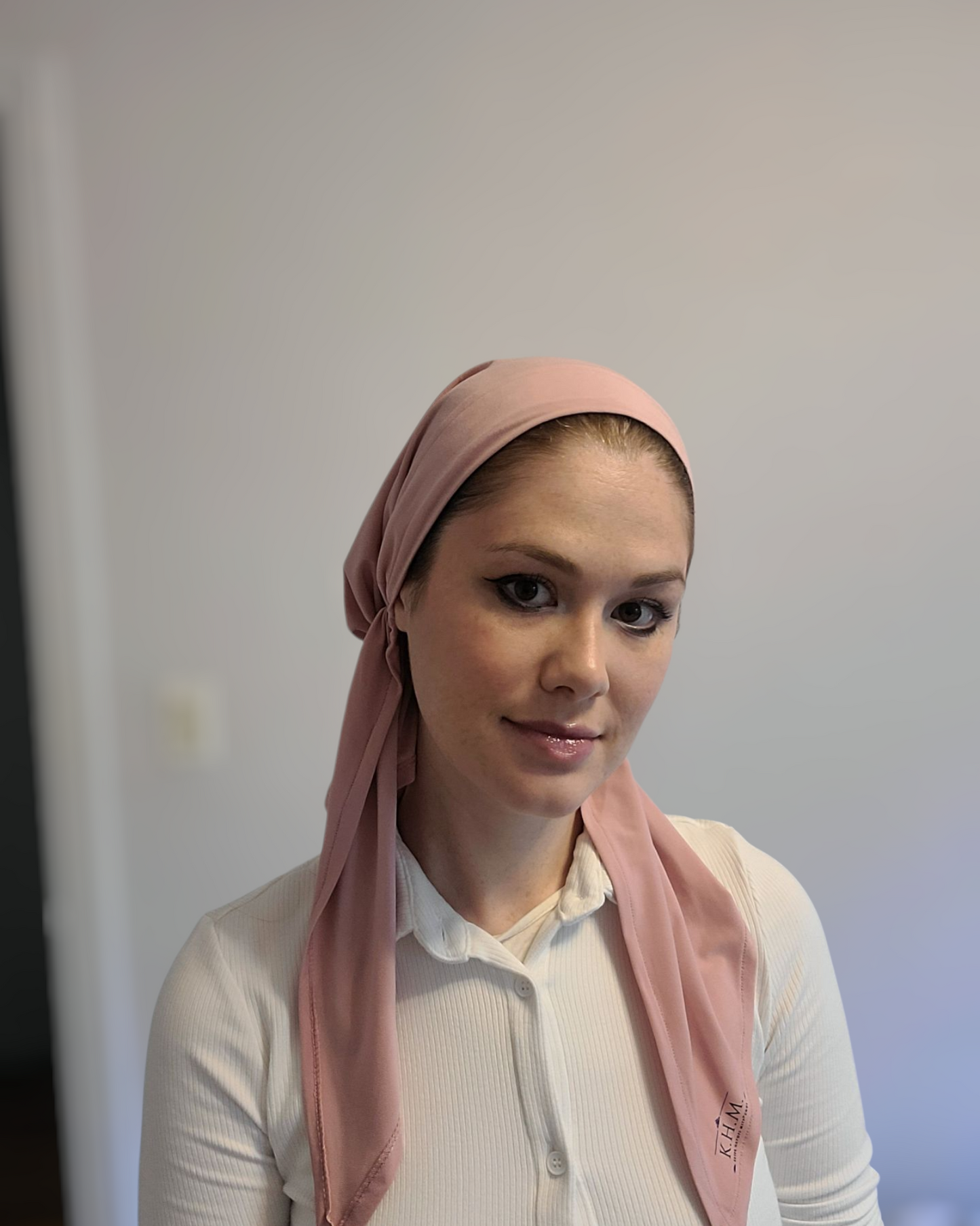 Swimming Pretied Scarf With Shorter Tails - Keter Hayofi Mitpachot