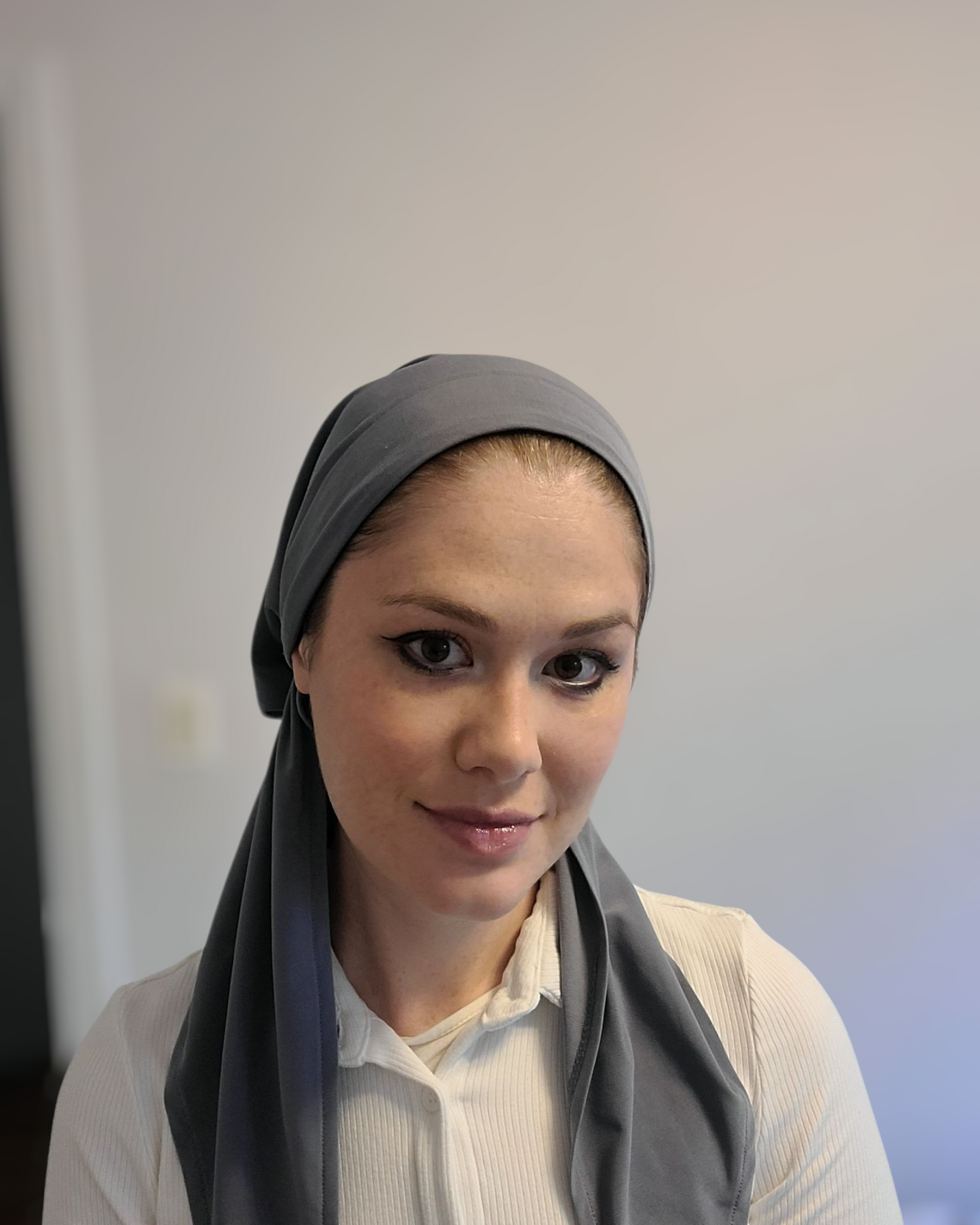 Swimming Pretied Scarf With Shorter Tails - Keter Hayofi Mitpachot