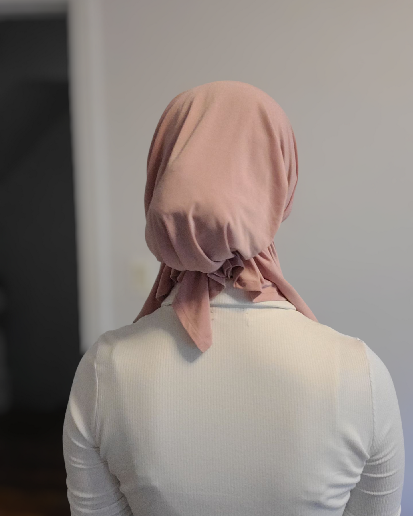 Swimming Pretied Scarf With Vizor With Shorter Tails - Keter Hayofi Mitpachot