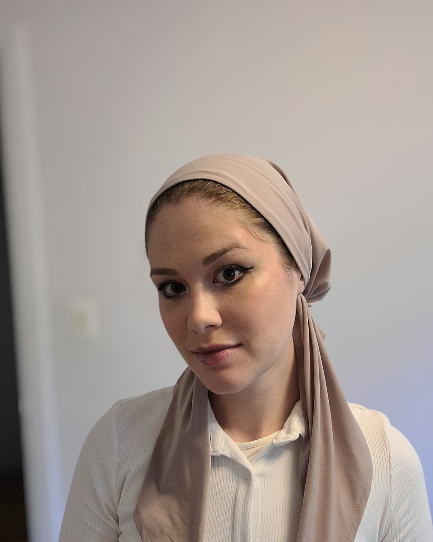 Swimming Pretied Scarf With Shorter Tails - Keter Hayofi Mitpachot