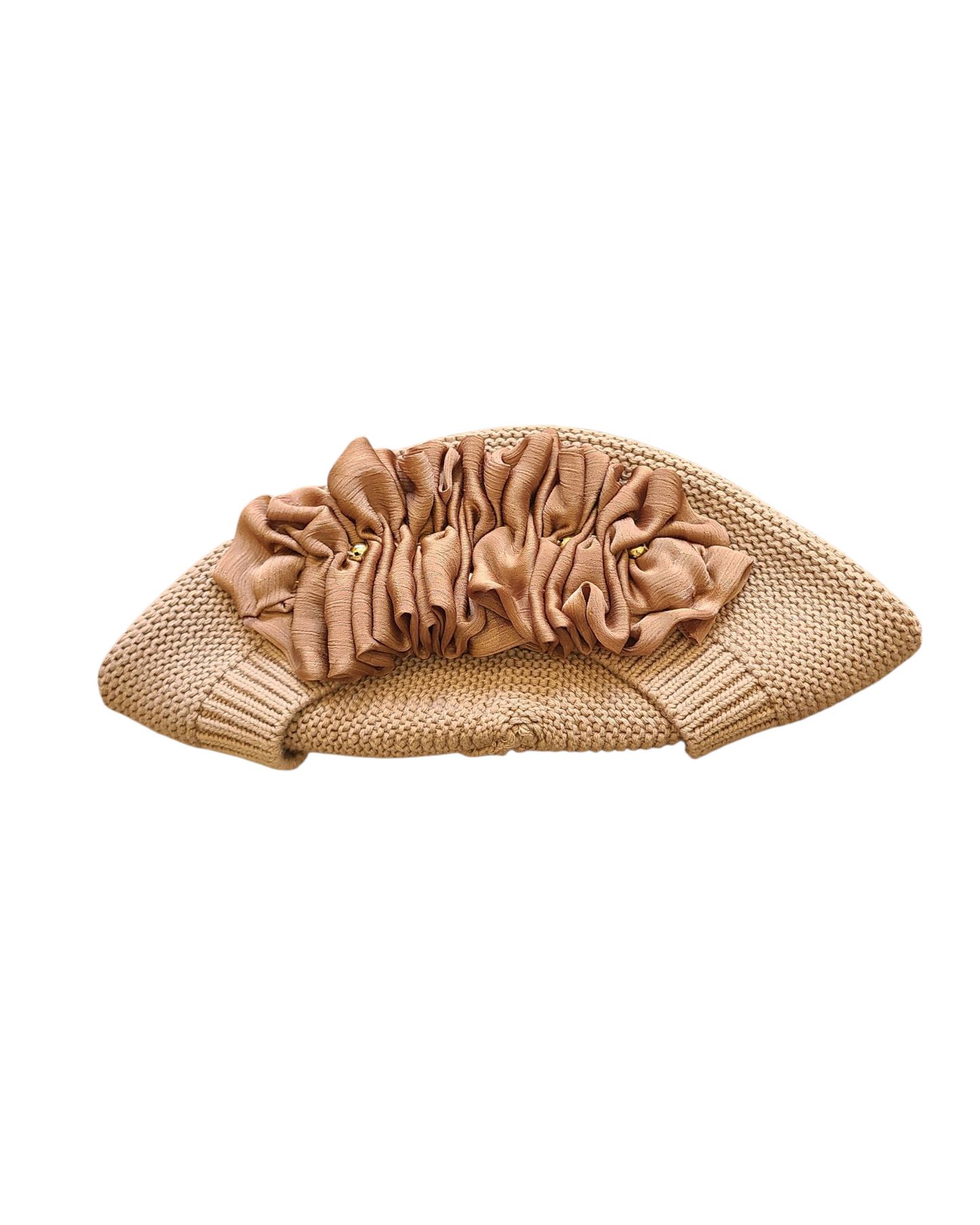S/M Size Taupe French Beret - Keter Hayofi Mitpachot
