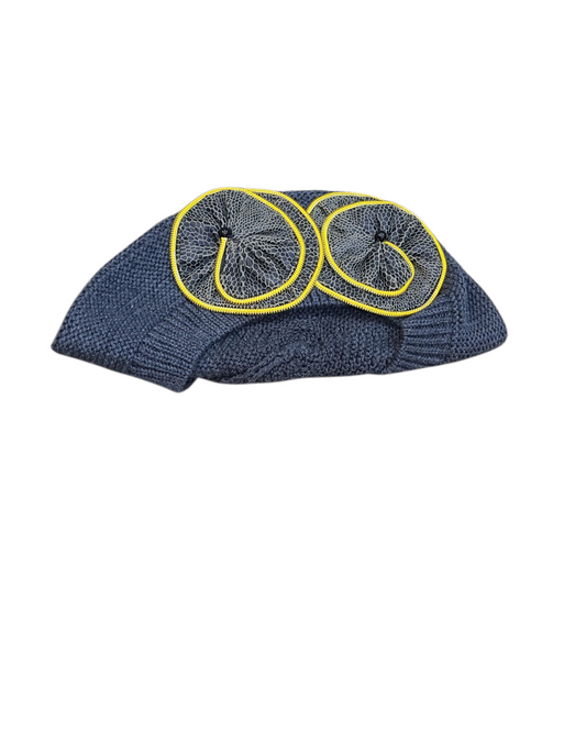 L/XL Dark Grey French Beret - Keter Hayofi Mitpachot