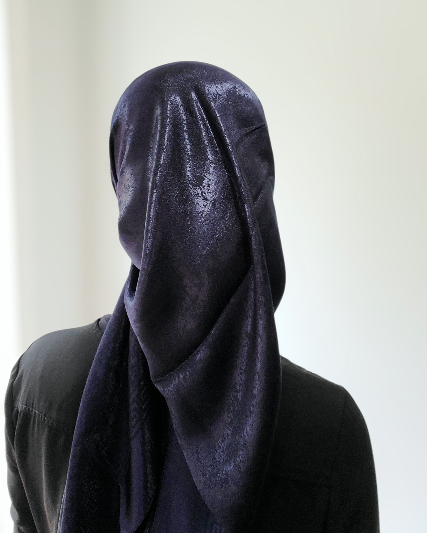 Shimmer Square Scarf With Border