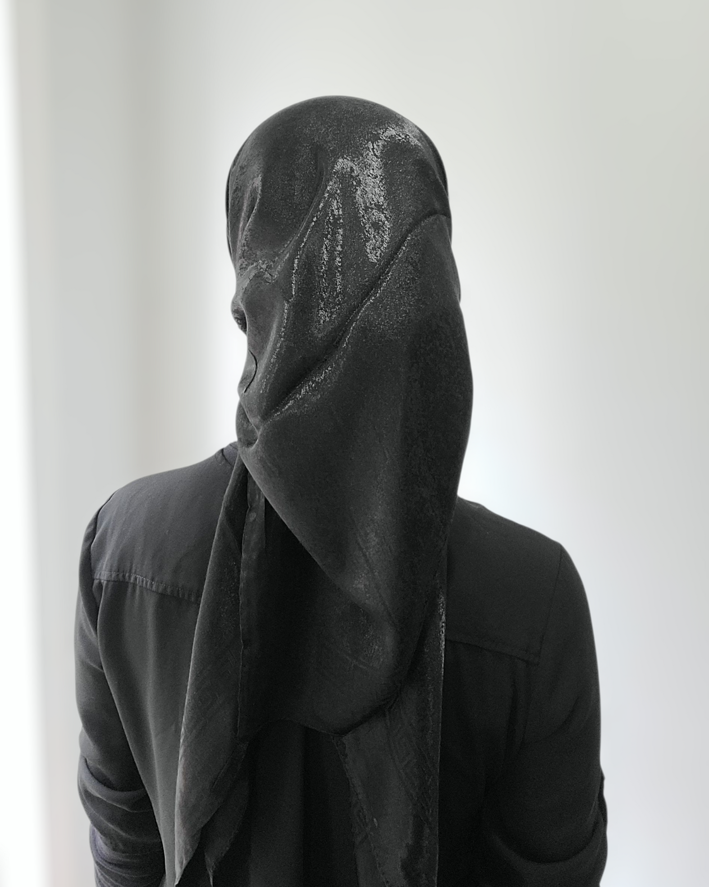 Shimmer Square Scarf With Border