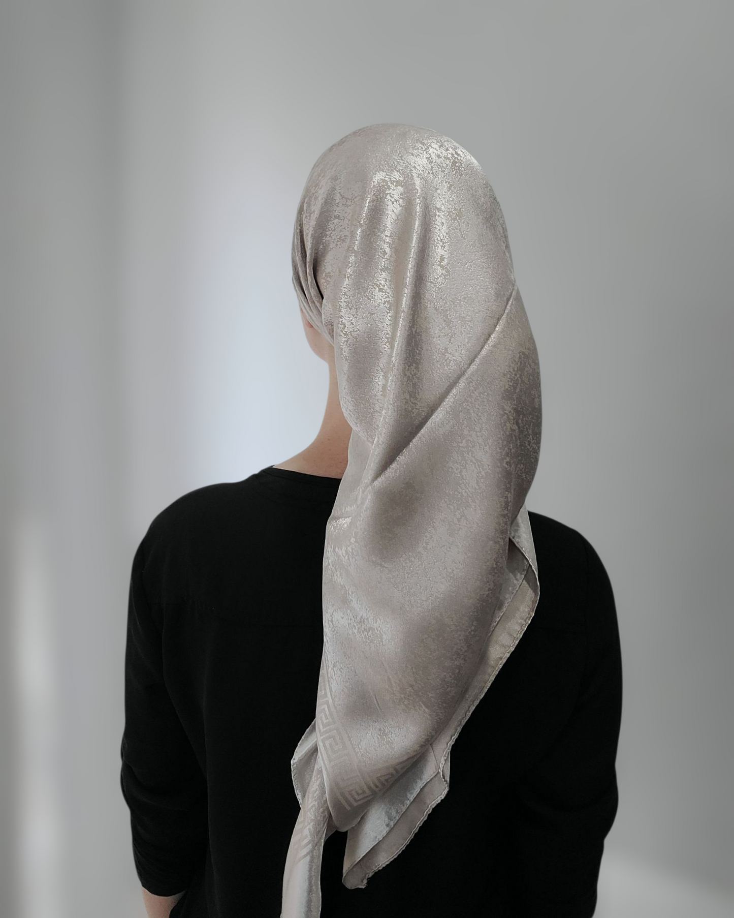 Shimmer Square Scarf With Border