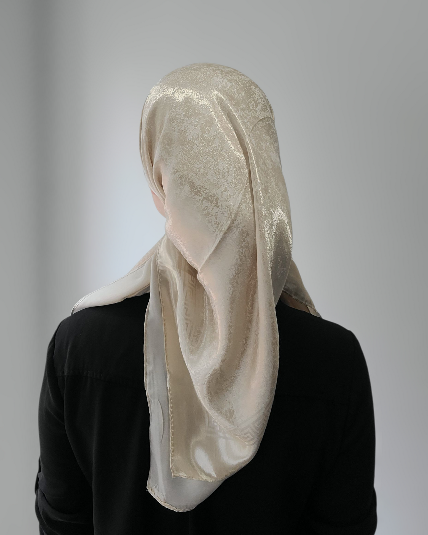 Shimmer Square Scarf With Border