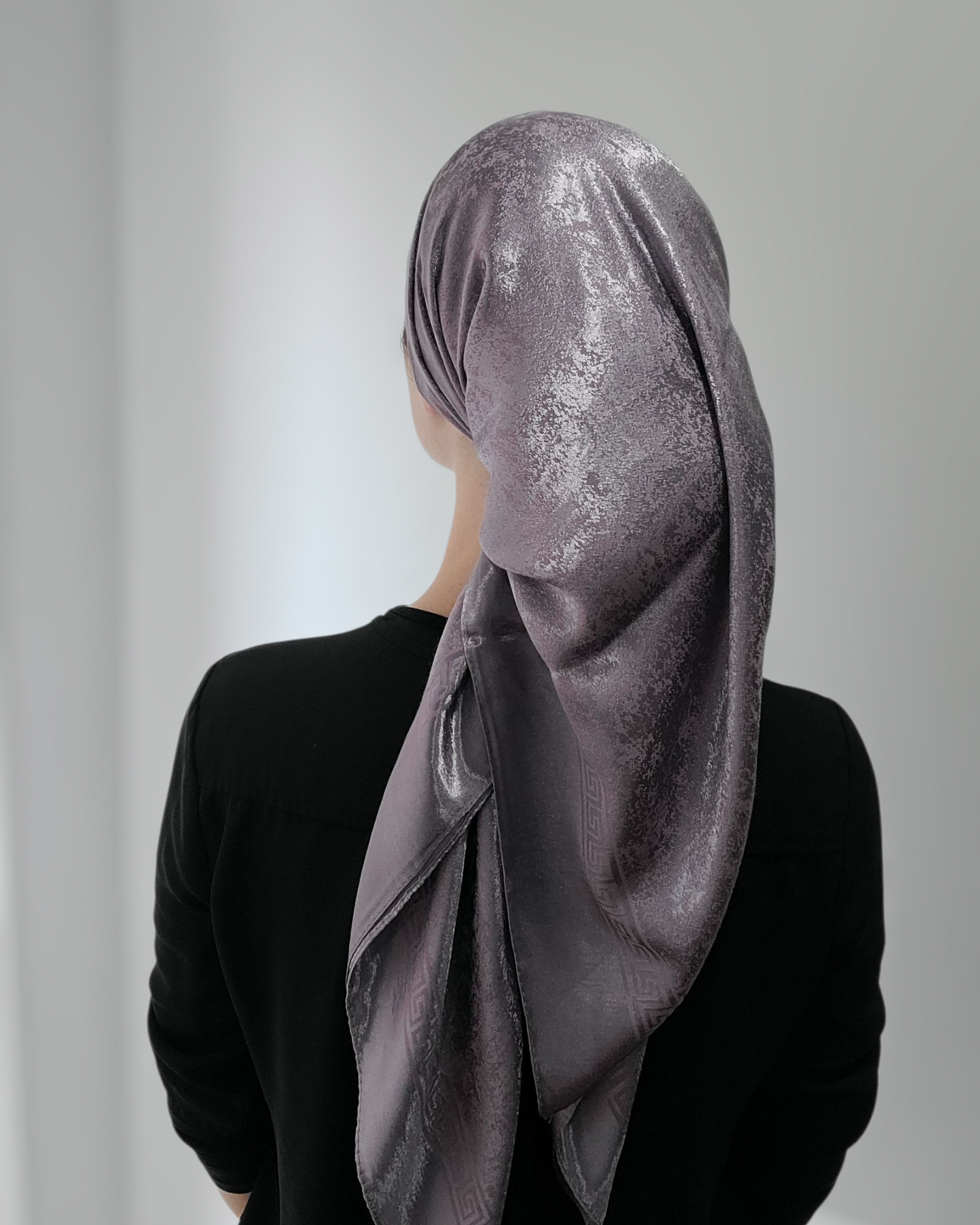 Shimmer Square Scarf With Border