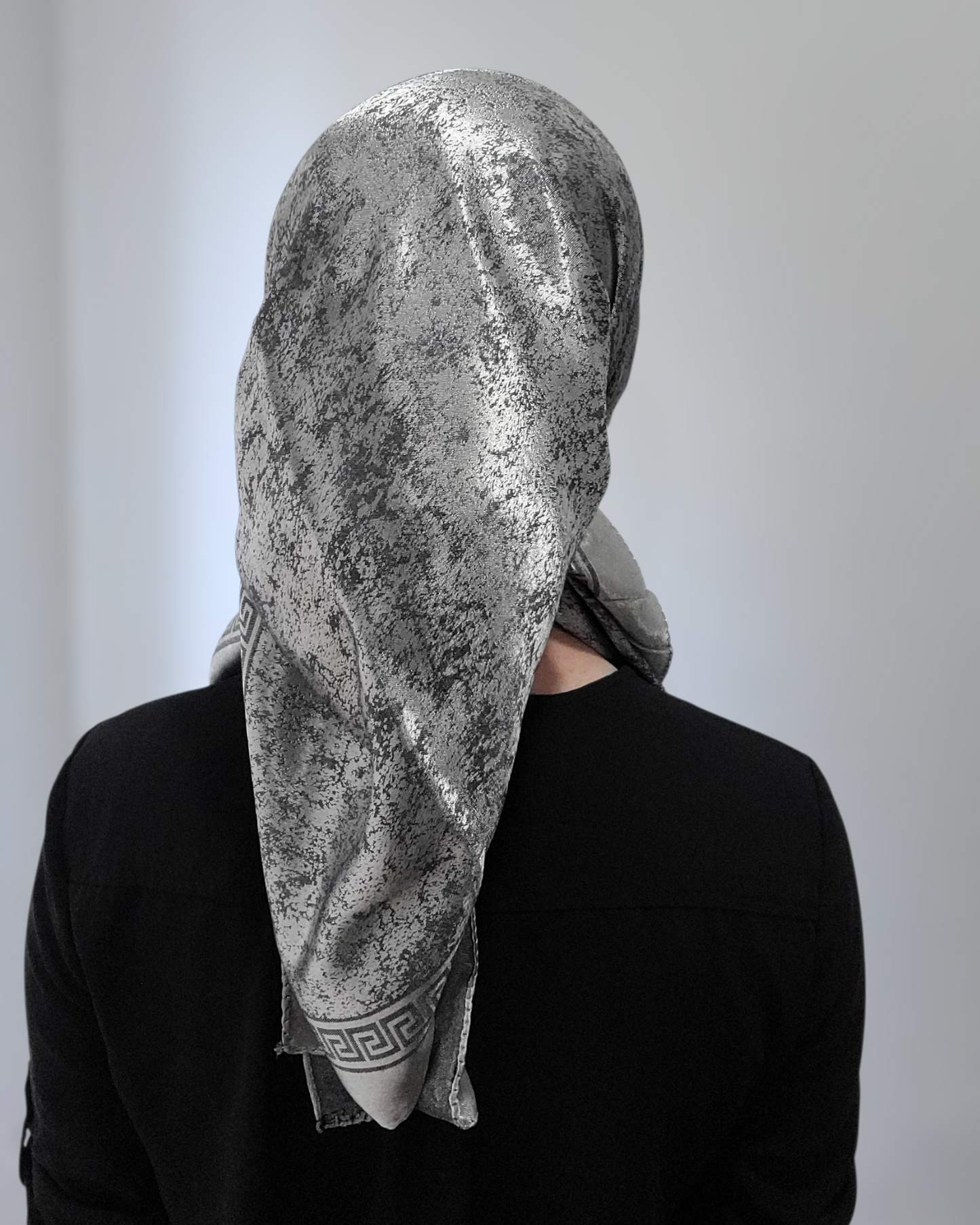 Shimmer Square Scarf With Border