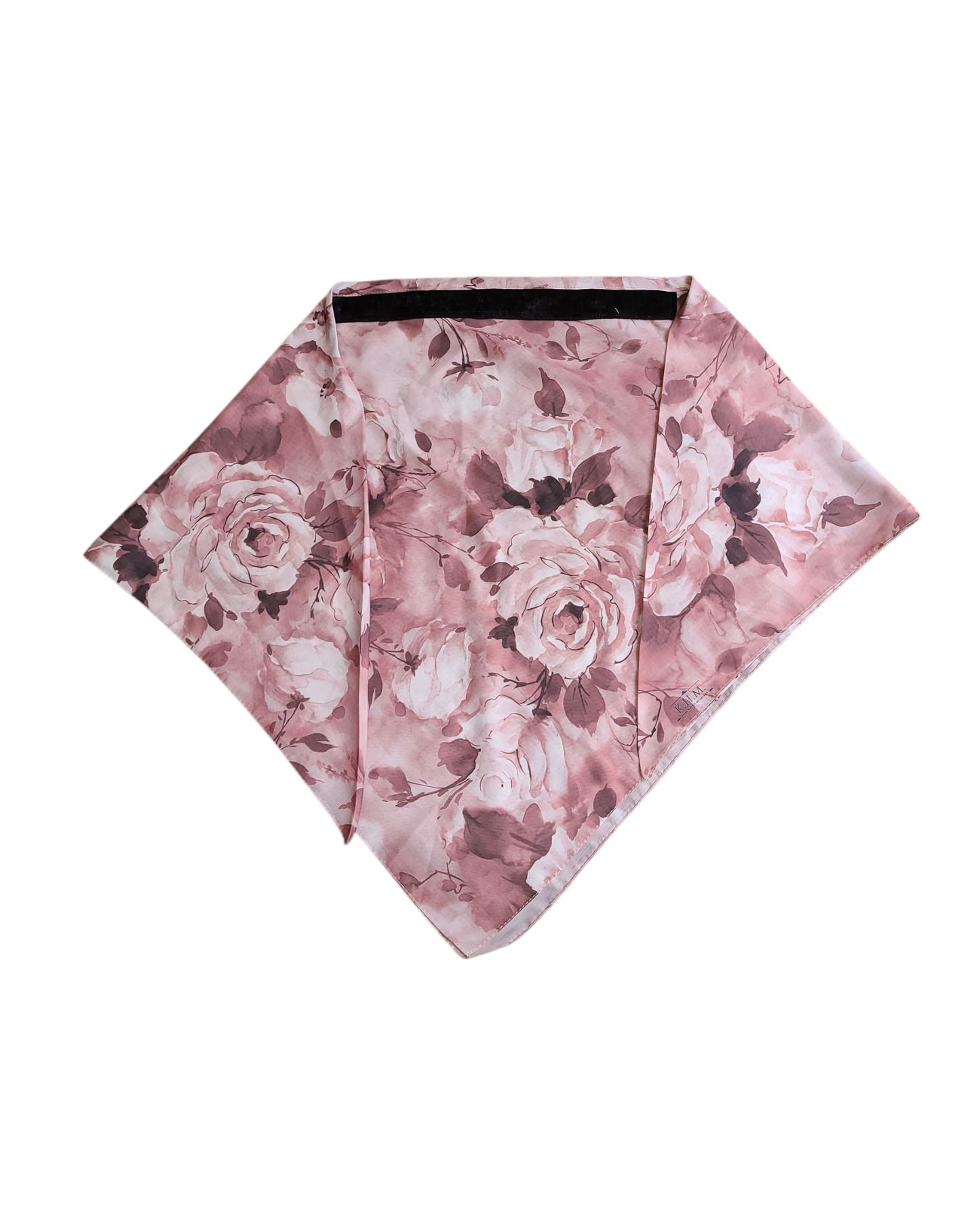 Rose Garden Triangle Scarf With Grip - Keter Hayofi Mitpachot