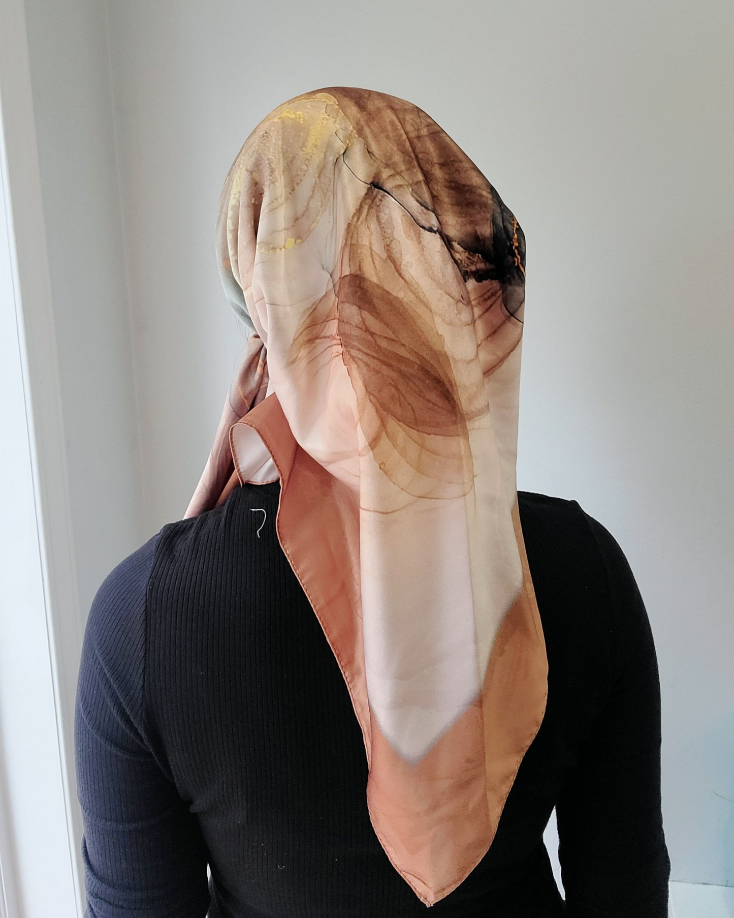 Golden Waves Pretied Adjustable Scarf