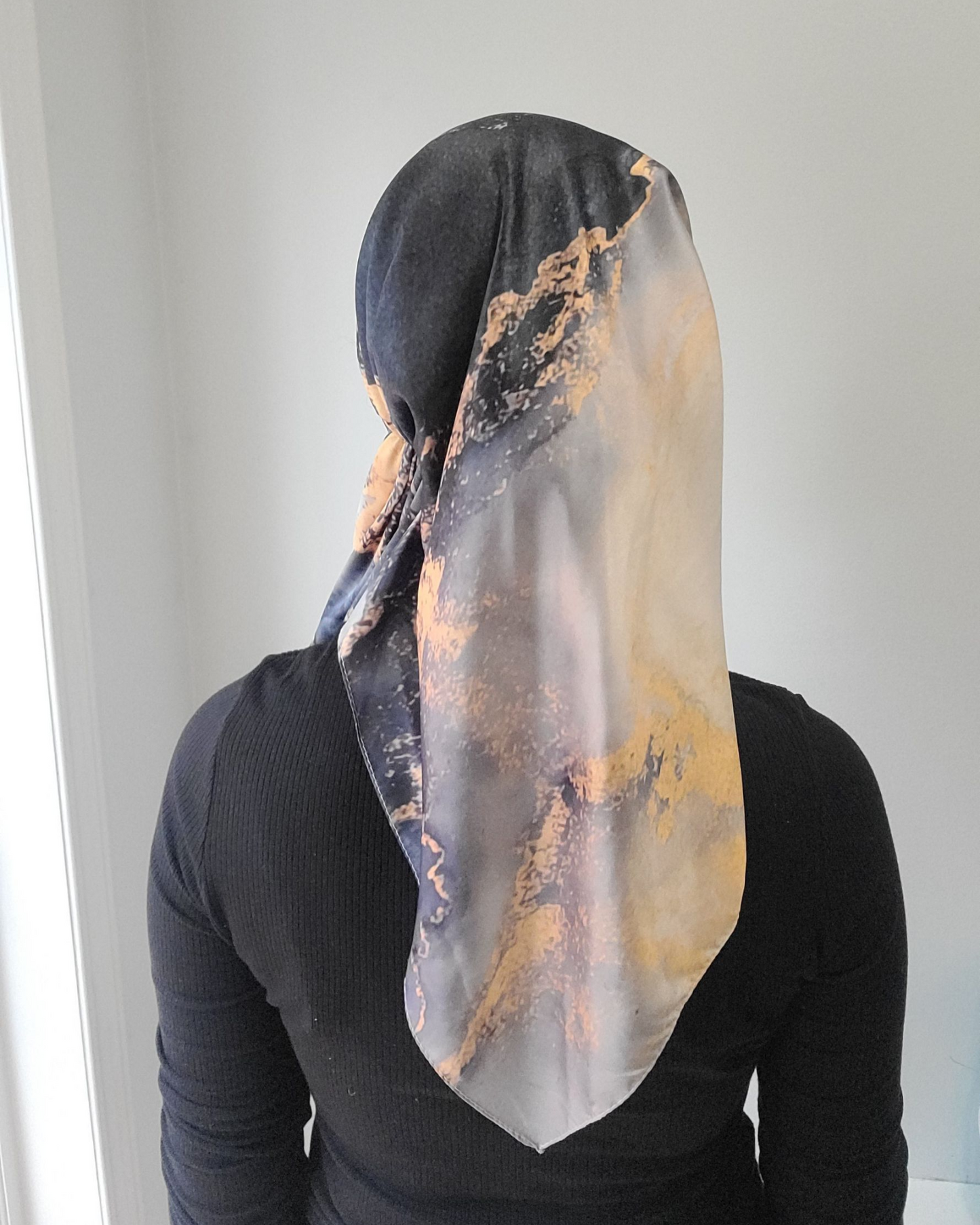 Marble & Silk Pretied Adjustable Scarf