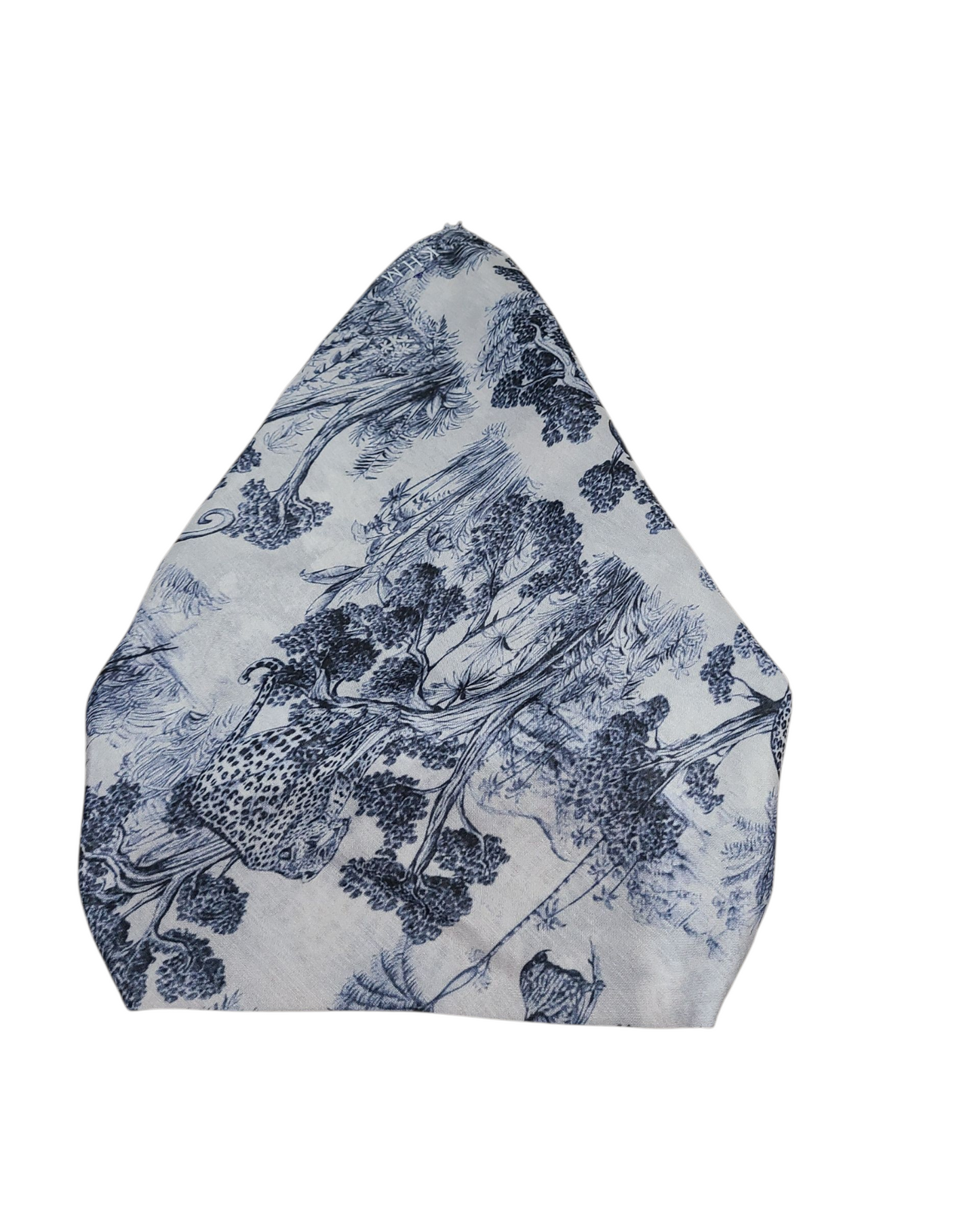 Navy Blue Toile Pretied Bandana