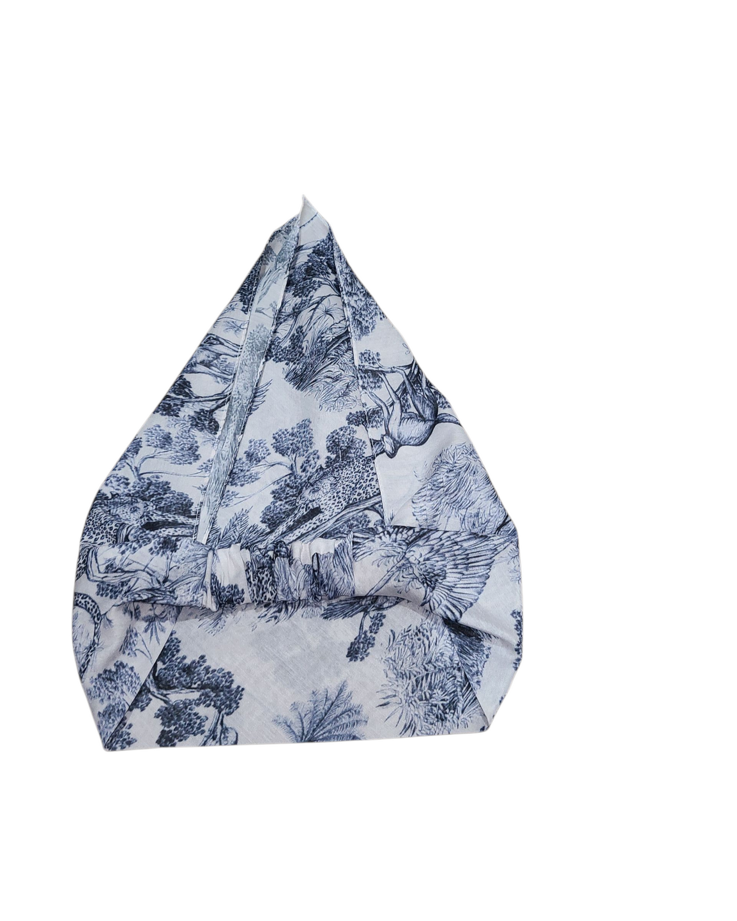 Navy Blue Toile Pretied Bandana