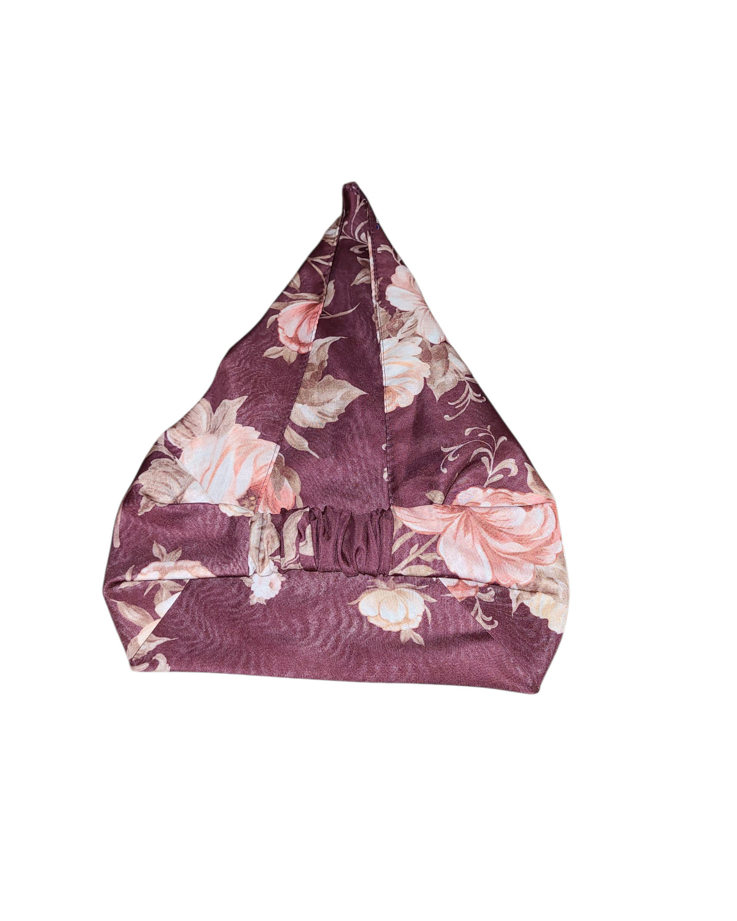 Burgundy Blossom Pretied Bandana