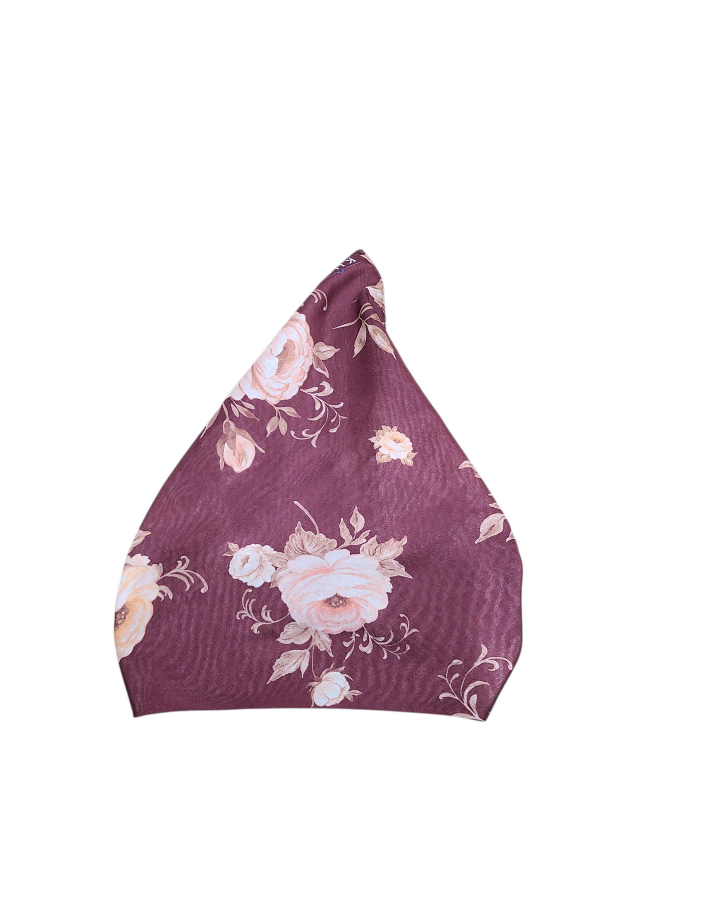 Burgundy Blossom Pretied Bandana