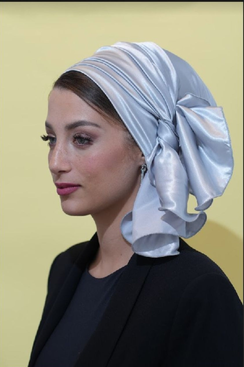 Rinati Lakel Silk Scarf with Scrunchie - Keter Hayofi Mitpachot