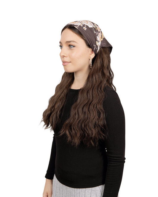 Mocha Rose Pretied Bandana