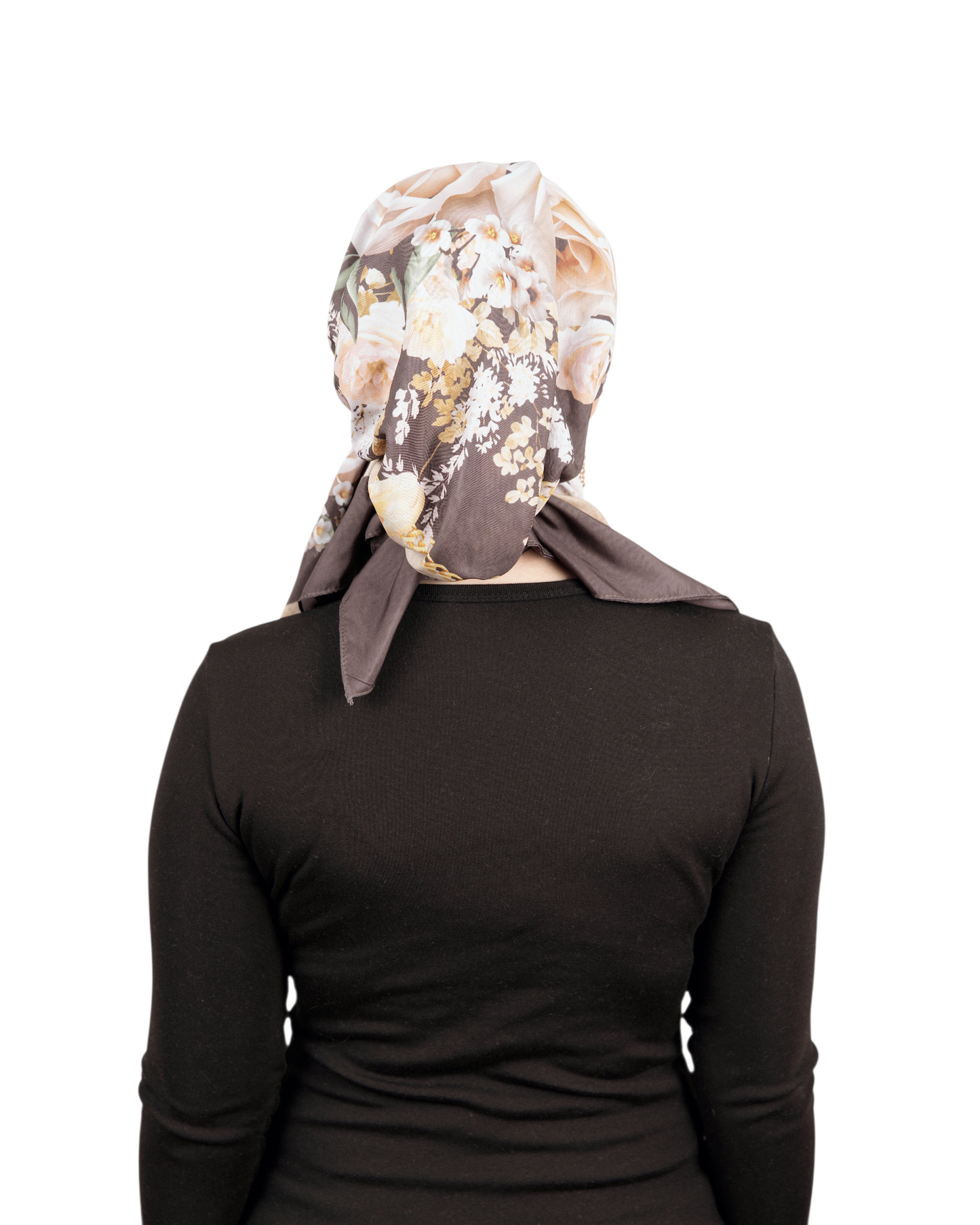 Mocha Rose Pretied Scarf - Keter Hayofi Mitpachot