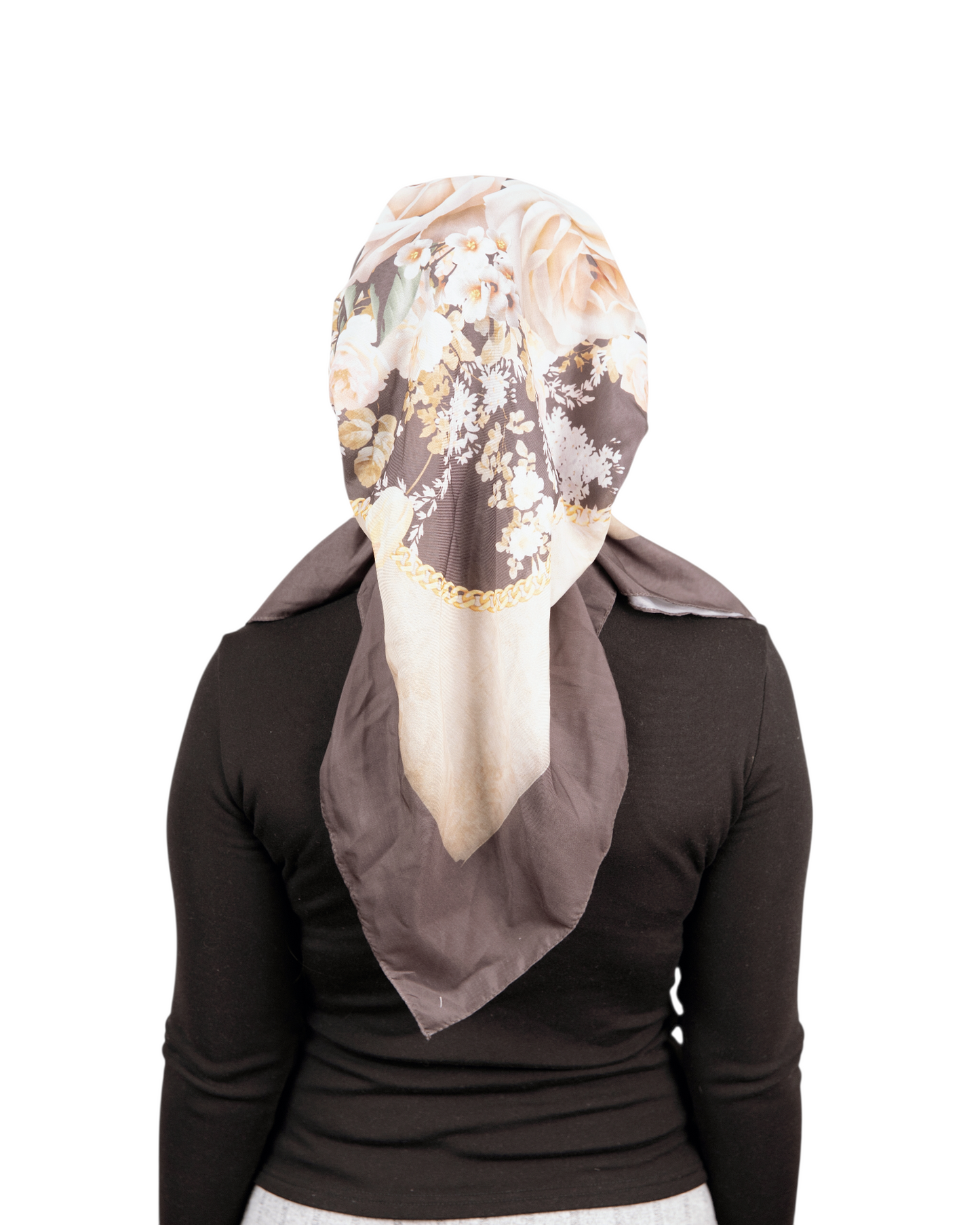 Mocha Rose Pretied Scarf - Keter Hayofi Mitpachot