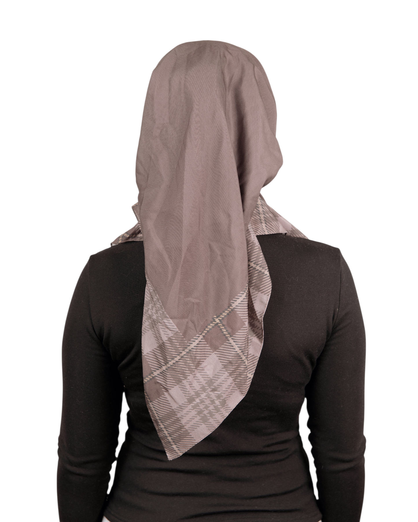 Brown Plaid Pretied Scarf - Keter Hayofi Mitpachot