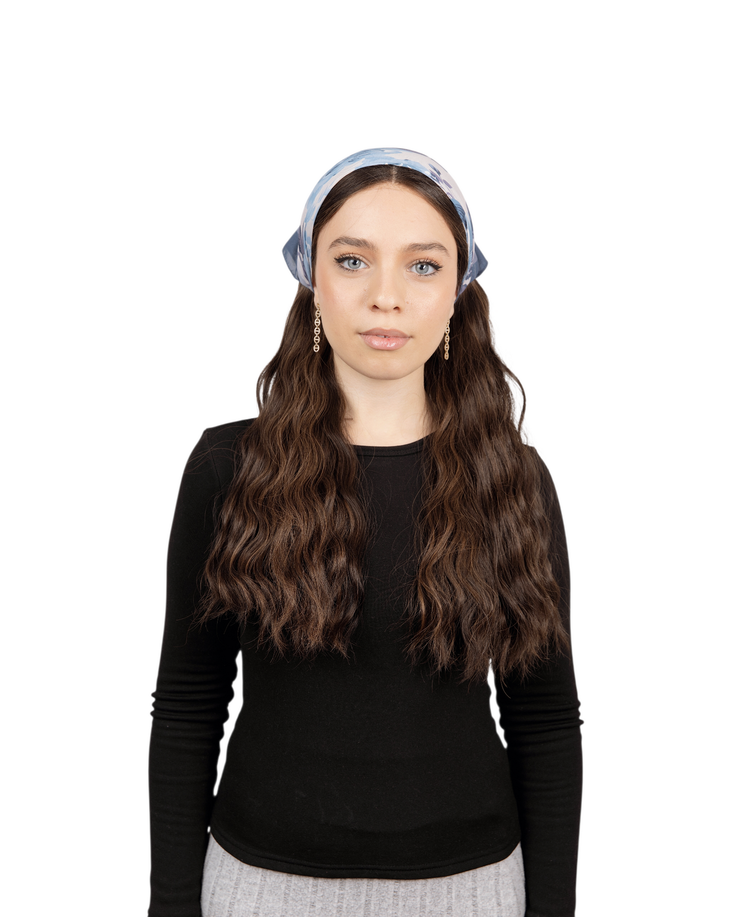 Blue Petals Pretied Bandana - Keter Hayofi Mitpachot