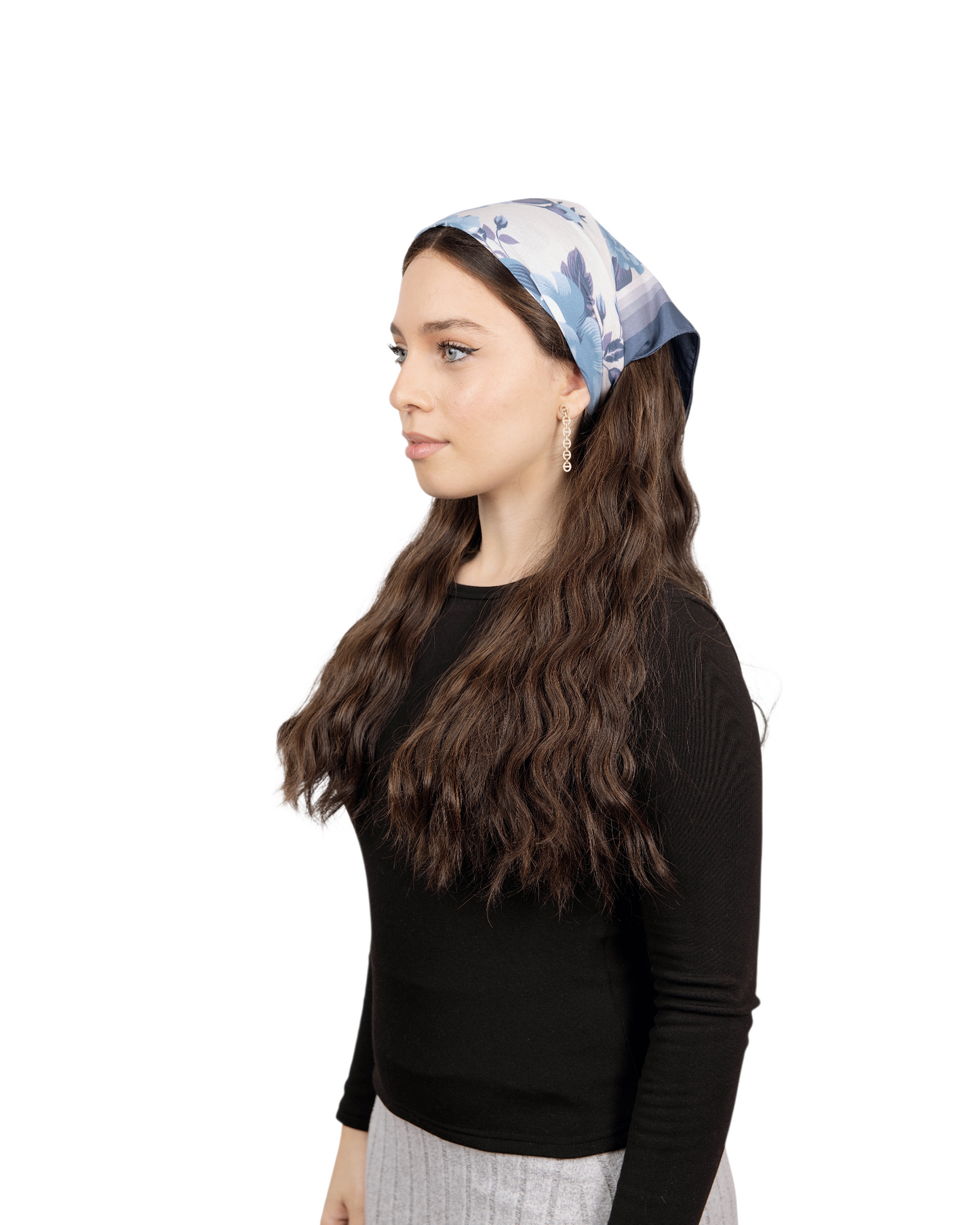 Blue Petals Pretied Bandana - Keter Hayofi Mitpachot