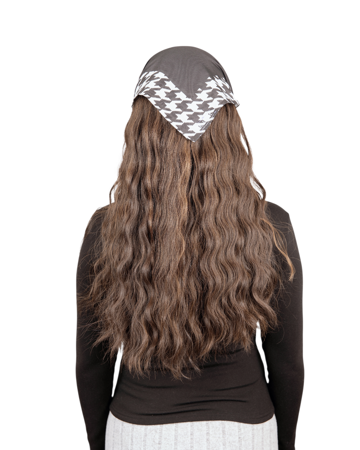 Black Houndstooth Pretied Bandana - Keter Hayofi Mitpachot