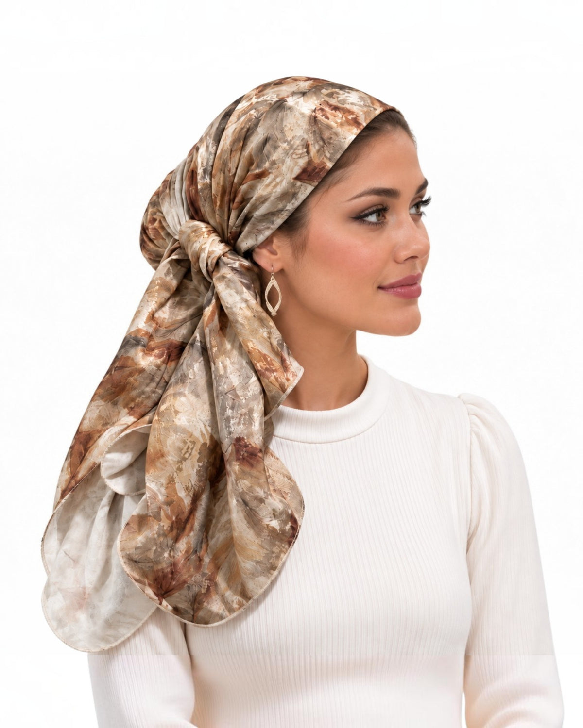 The Lumiere Extra Long Scarf With Scrunchie - Keter Hayofi Mitpachot