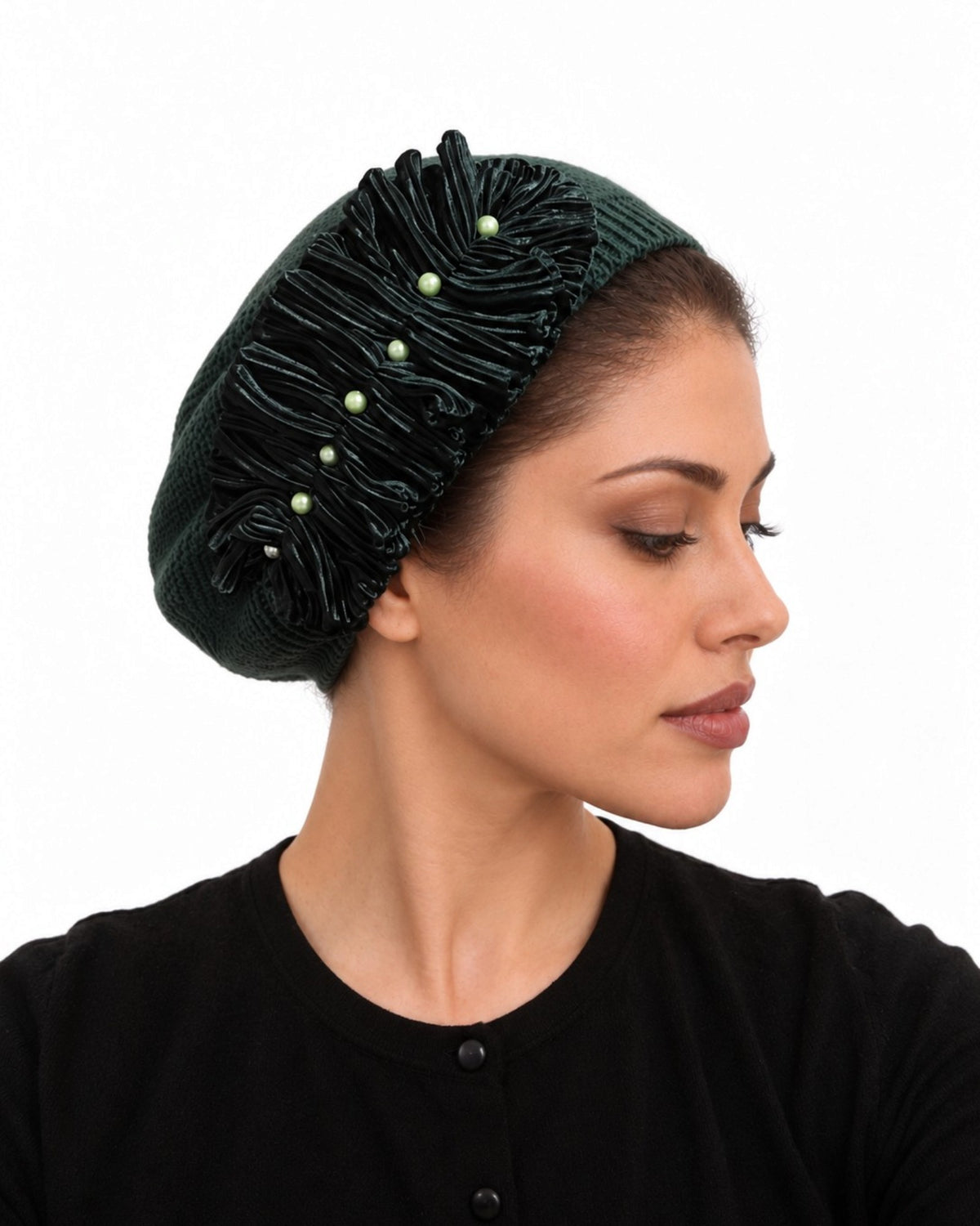 Standard Size Dark Green French Beret