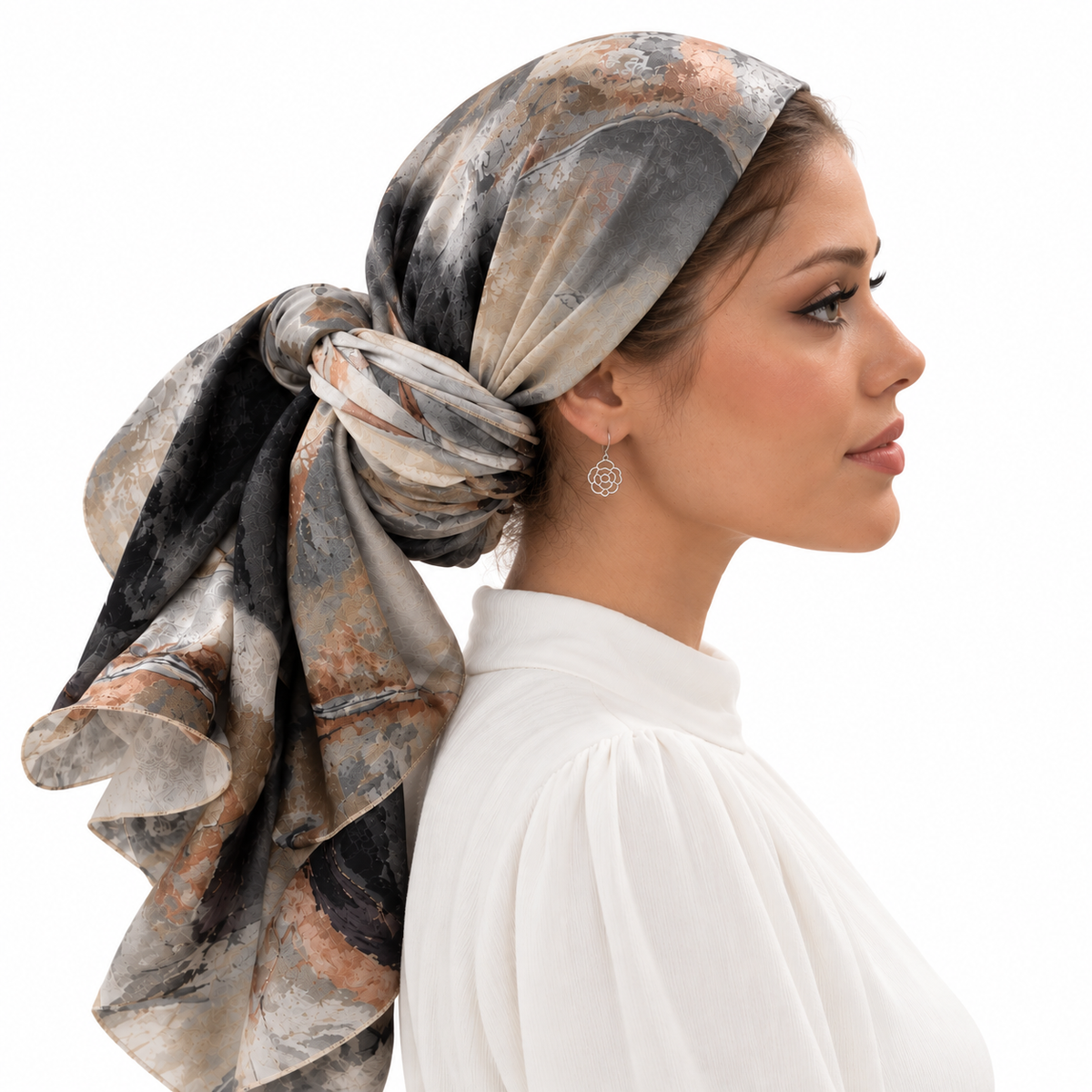 The Lumiere Long Scarf With Scrunchie