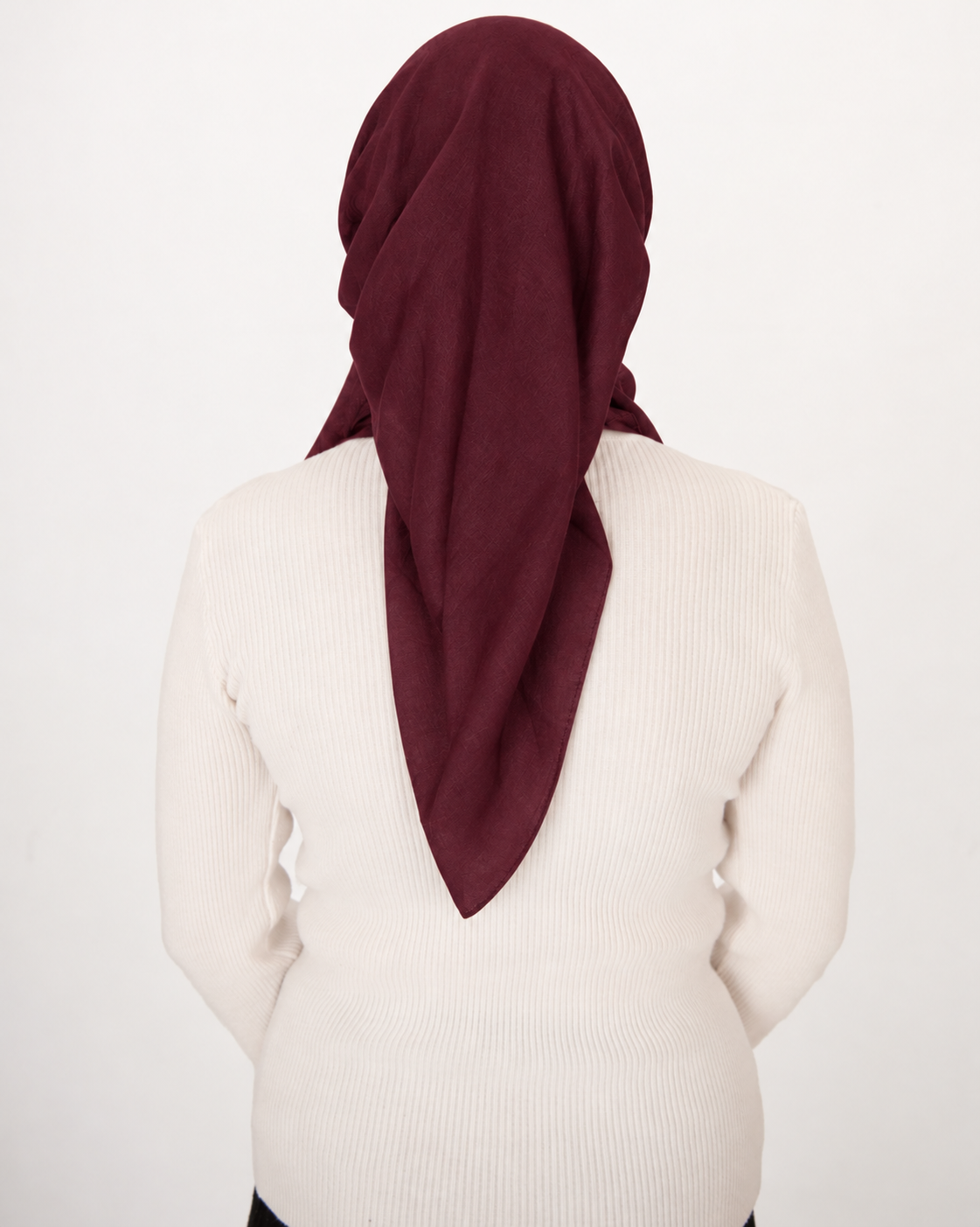 Lightweight Solid Adjustable Open Pretied Scarf