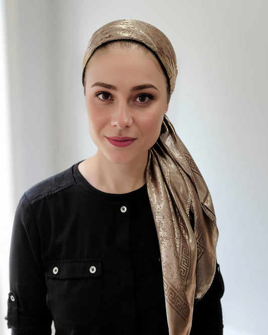 Shimmer Square Scarf With Border